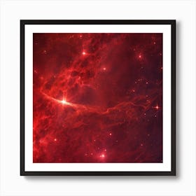 Red Nebula Art Print