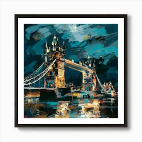 Tower Bridge At Night Art Print