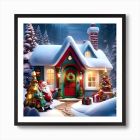 Santa'S House Art Print