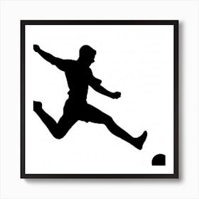 Soccer Player Kicking The Ball Art Print
