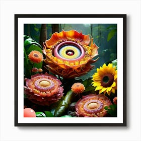 Flowers In The Forest Art Print