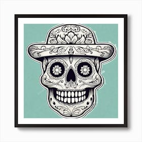 Day Of The Dead Skull 8 Art Print