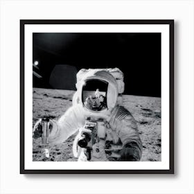 Astronaut Alan Bean Holds Special Environmental Sample Container Art Print