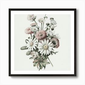 Daisies In A Vase Art Print