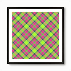 Plaid Fabric 176 Art Print