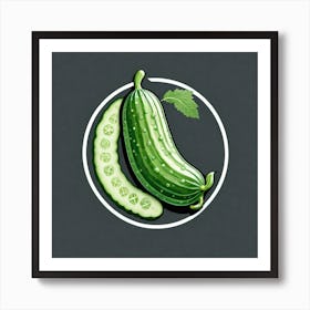 Cucumber And Leaf Poster