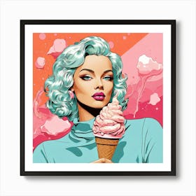 Ice Cream Girl 12 Art Print