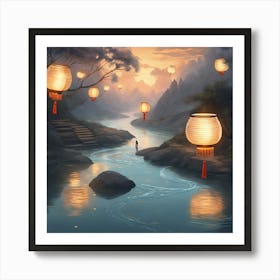 Chinese Lanterns Art Print