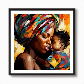 Mother And Child 3 Art Print