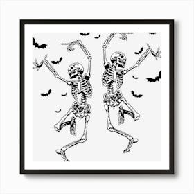 Dance Of Death Macabre Skeleton Heart Skull Halloween 2022 Art Print