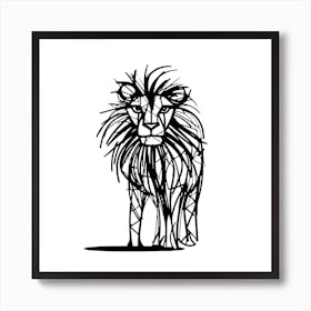 Lion with respect Art Print