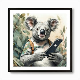 Koala Phone Art Print