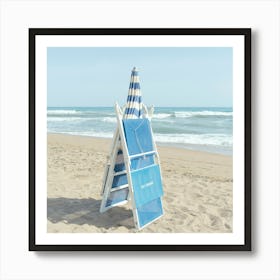 SQUARE Beach Umbrella "Marinella Di Selinunte" Sicily Italy Travel Photography Art Print