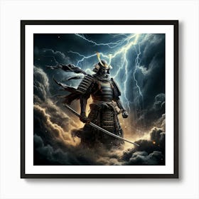 Samurai Lightning Art Print