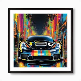 Splatter Car 12 Art Print