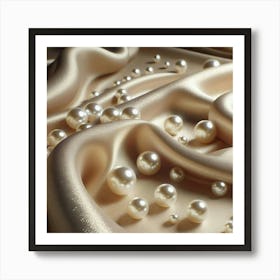 Pearls On Silk Art Print