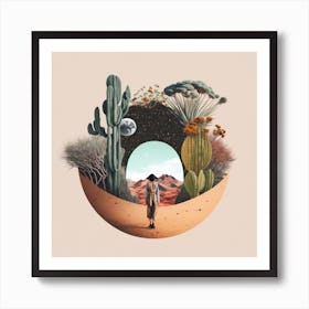 Cactus Desert 1 Art Print