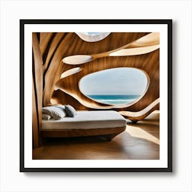 Zaha Hadid Expressionist Interior Hotel Beach By Art Print