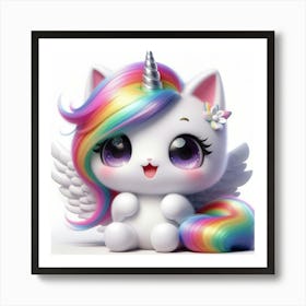 Unicorn Cat, caticorn 13 Art Print