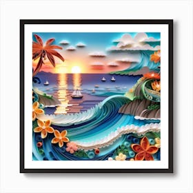 Hawaiian Sunset Art Print