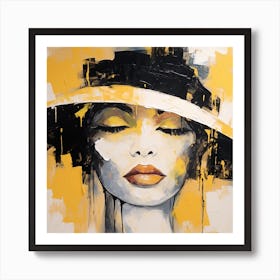 Woman In A Hat 14 Art Print