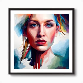 Abstract Portrait #3 Art Print