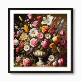 Vase with Flowers 6 Art Print