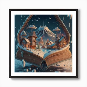 Magical Cities Seen Through Intricate Book Nook 16 Art Print