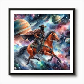 Cowboy In Space 1 Art Print