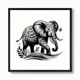 Illustration Elephant 7 Art Print