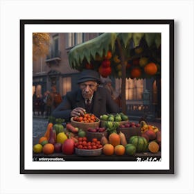 Fruit Stand Art Print