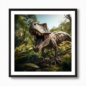 T-Rex In The Jungle Art Print