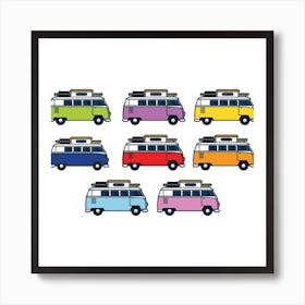 Vw Bus collage Art Print