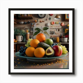 Bountiful Harvest In The Heart Of The Kitchen Art Print