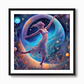 Dancing in the moonlight Art Print