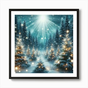 Christmas Tree Forest Art Print