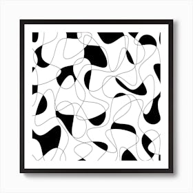 Abstract Black And White Pattern Art Print