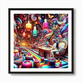 Psychedelic Salon Art Print