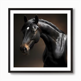 Black Horse 2 Art Print