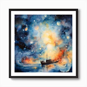 Ship In The Sky 2 Art Print