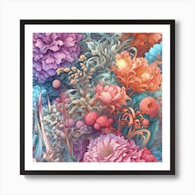 Floral Wallpaper Art Print