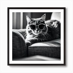 Cat In Sunglasses 2 Art Print