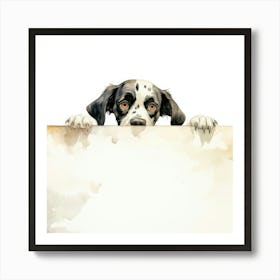 Dalmatian Dog On A White Board Art Print