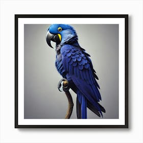 Blue Parrot 6 Art Print