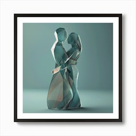 Couple In Glass Art Print