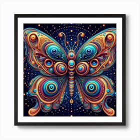 Psychedelic Butterfly Art 2 Art Print