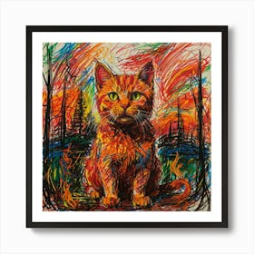 Orange Tabby Cat 1 Art Print