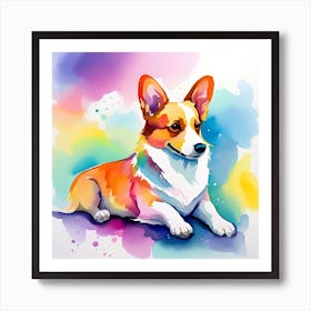 Corgi Painting 38 Art Print