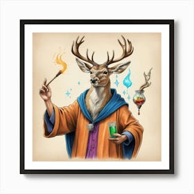 Wizard Deer 4 Art Print