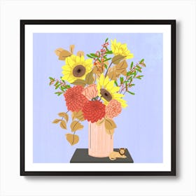 Flowers For Leo Square Art Print